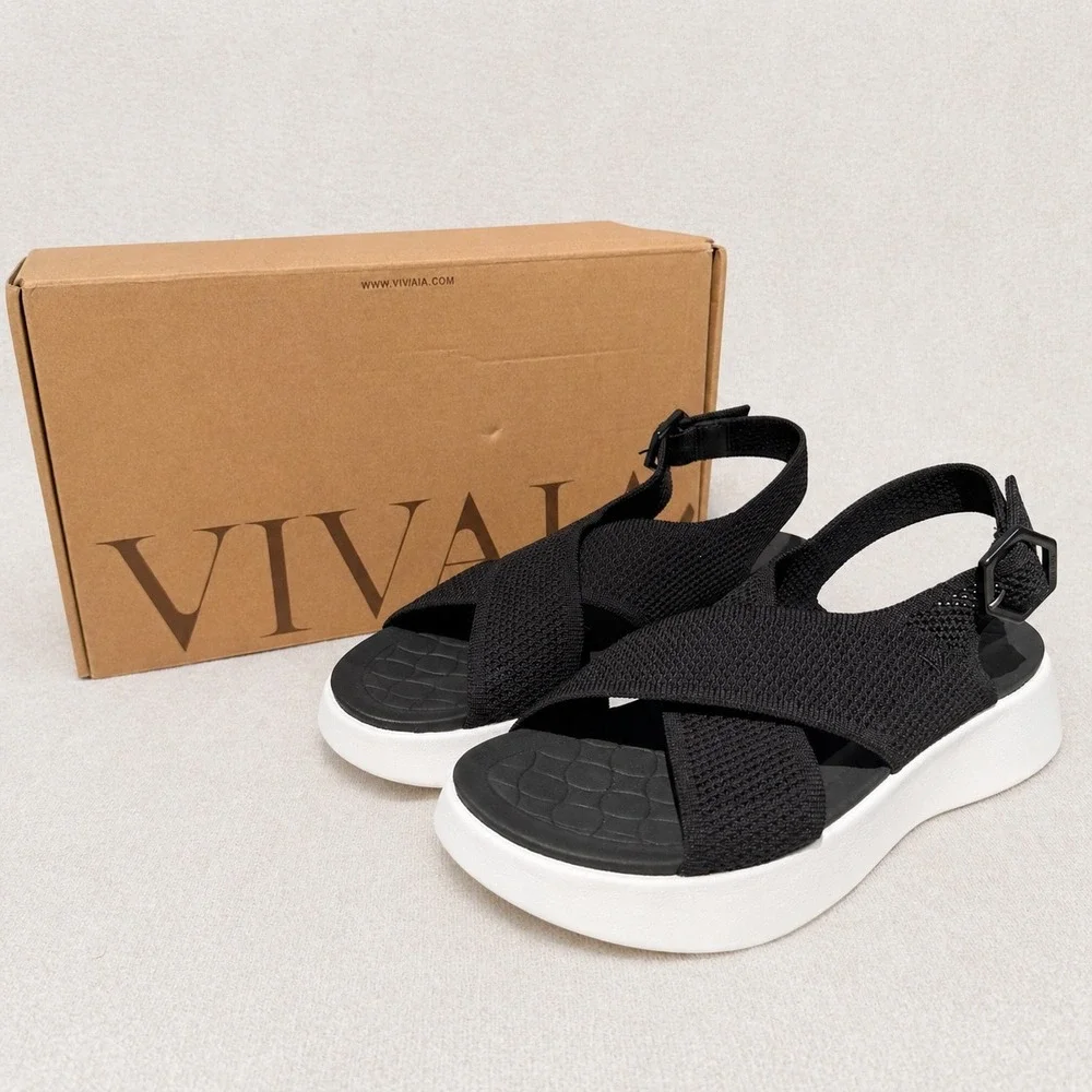 VIVAIA Kara Platform Sandals Black | EU 41.5 / US 10